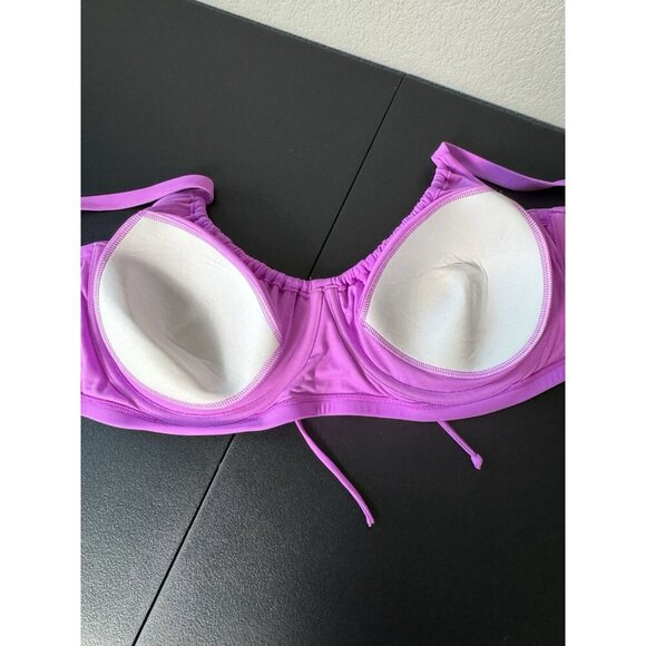 Wild Fable Shirred Underwire Swim Top Size 24 - Picture 4 of 6